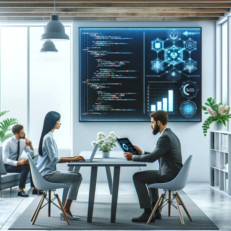 Two colleagues working together